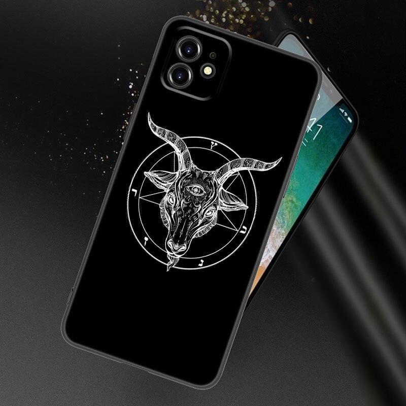 Devil Satan Art Phone Case For Apple iPhone 13 12 Mini 11 Pro XS Max XR X 8 7 6S 6 Plus SE 2022 2020 5S 5 Soft TPU Black Cover