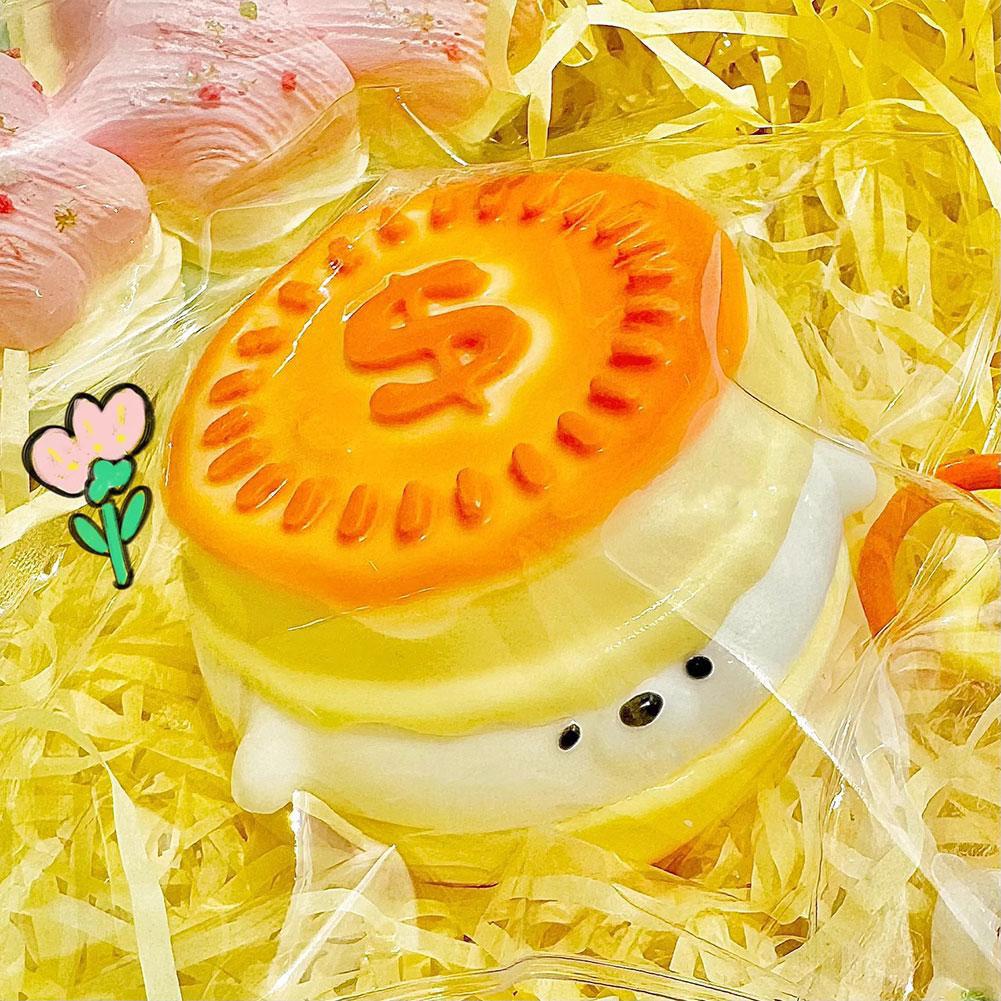 Kawaii Cheese Bread Squishy Toy Blueberry Strawberry Slow Rising Squeeze Fidget Toys Stress Relief For Kids Adults Sensory Gift