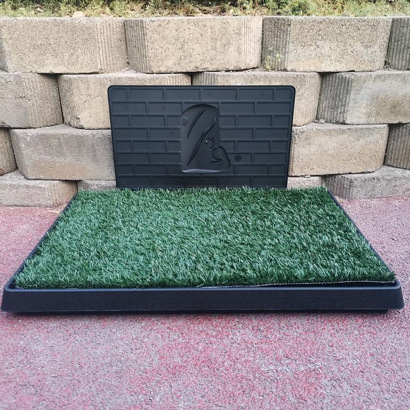 Pet Dog Toilet with Washable Artificial Grass Lawn