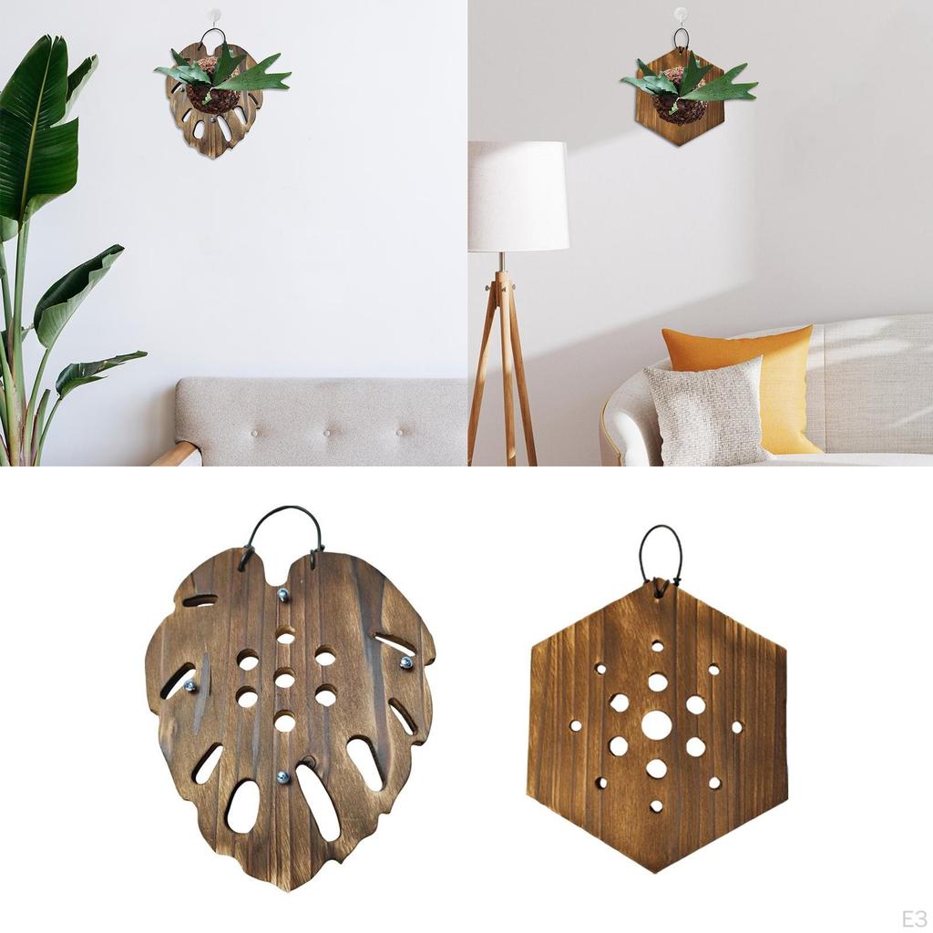 Fern Holder, Wooden Frame for Indoor Gardening, Lightweight Accessories, Multipurpose Hanging Pot