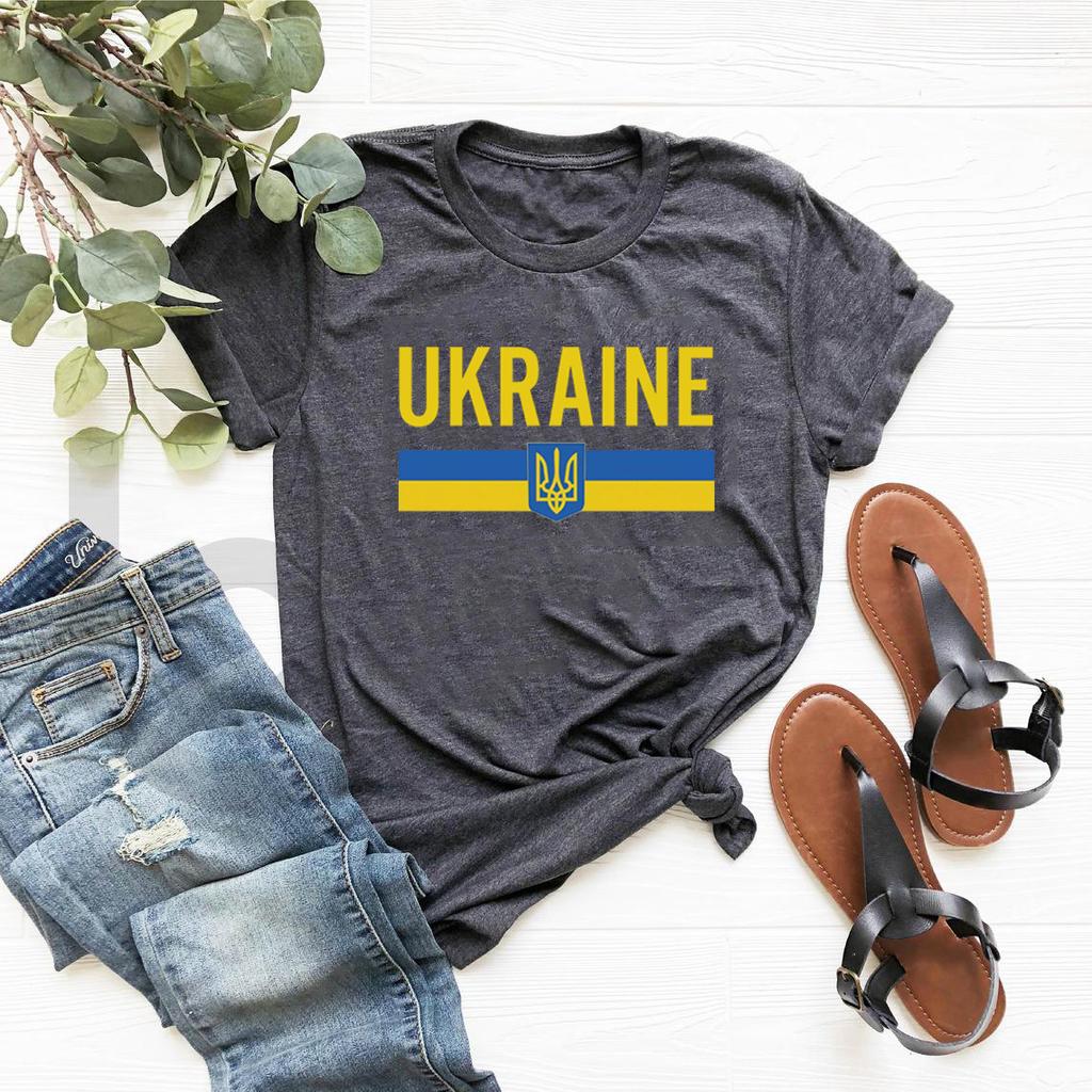 Ukraine Tshirt Ukrainian Flag T Shirt Unisex Women Graphic T Shirts Ukraine Trident Short Sleeve Tee Women Clothes Streetwear Top