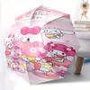 Cinnamoroll My Melody Hello Kitty Cartoon Umbrella, Portable 3-Fold Compact Umbrella, Suitable for Camping, Hiking and Travel, Ideal Easter Birthday G