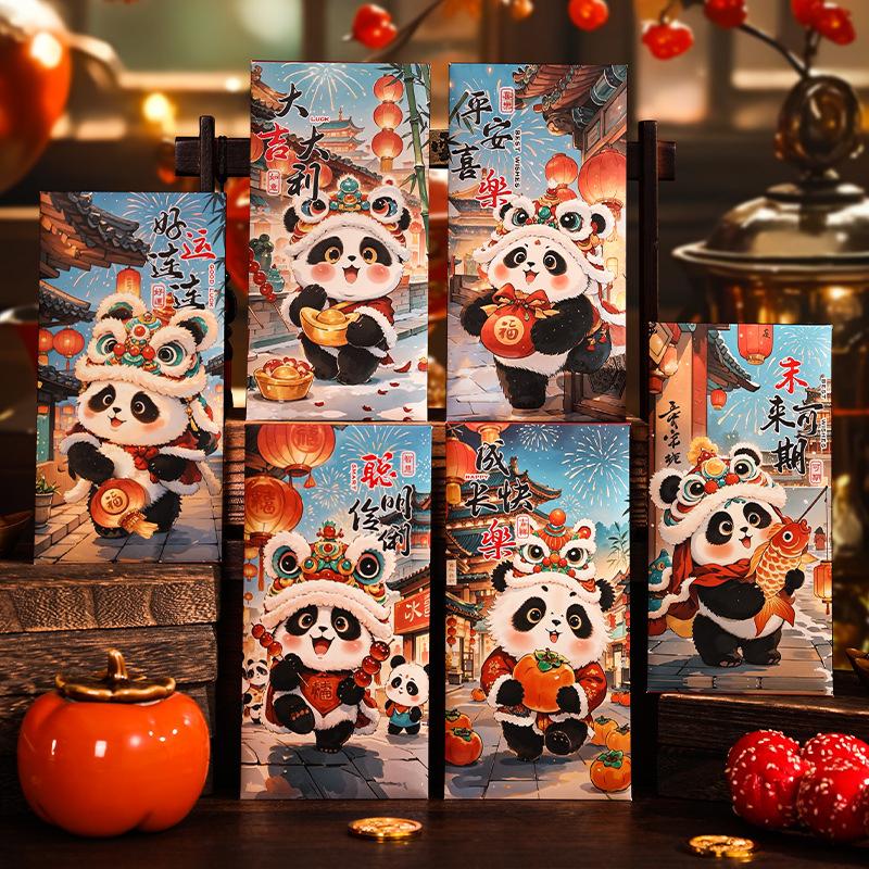 Chinese New Year Red Pockets Red Envelopes Gifts Lunar New Year Party Favors Chinese Spring Festival Red Pocket Money Paper Bag