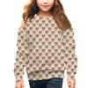 Girls Round Neck Pullovers For Kids Valentine's Day Printed Tops