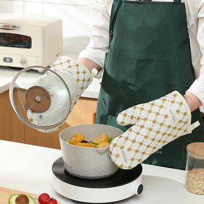 1/2 Pcs Microwave Mitten Lightweight Anti-scalding Anti-scratch Thick Heat Insulation Cooking Mittens for Home