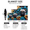 Pug-themed Fleece Blanket, Perfect for Sofa, Bed, Office; Ideal Gift for Family, Friends, Holidays.