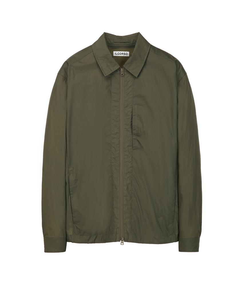 Il Corso Vapor Nylon Shirt Jacket Khaki
