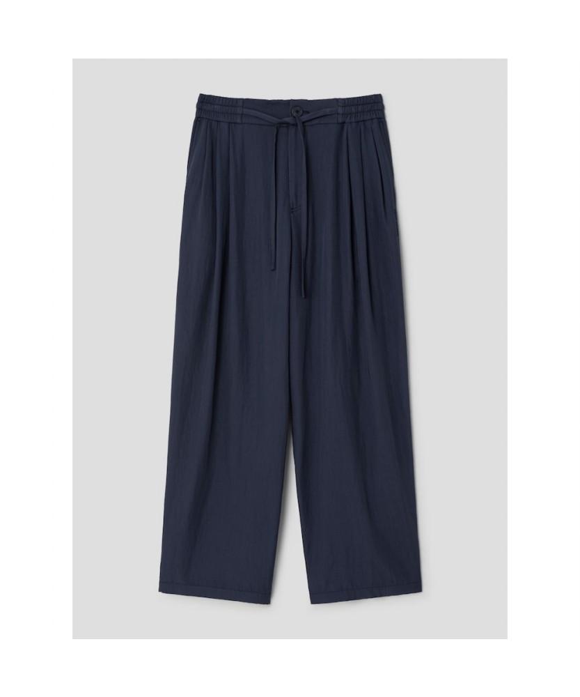 Saendeusaundeu (Unisex) Drape Elastic Waist Pants Navy