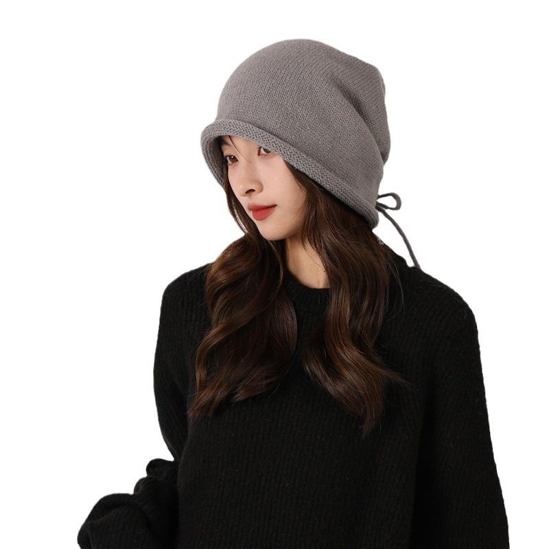 Autumn And Winter New Women'S One-Piece Barak Style Hat, Couple'S Artistic Knitted Toe Cap, Cute Korean Version, Pure Wool Thread