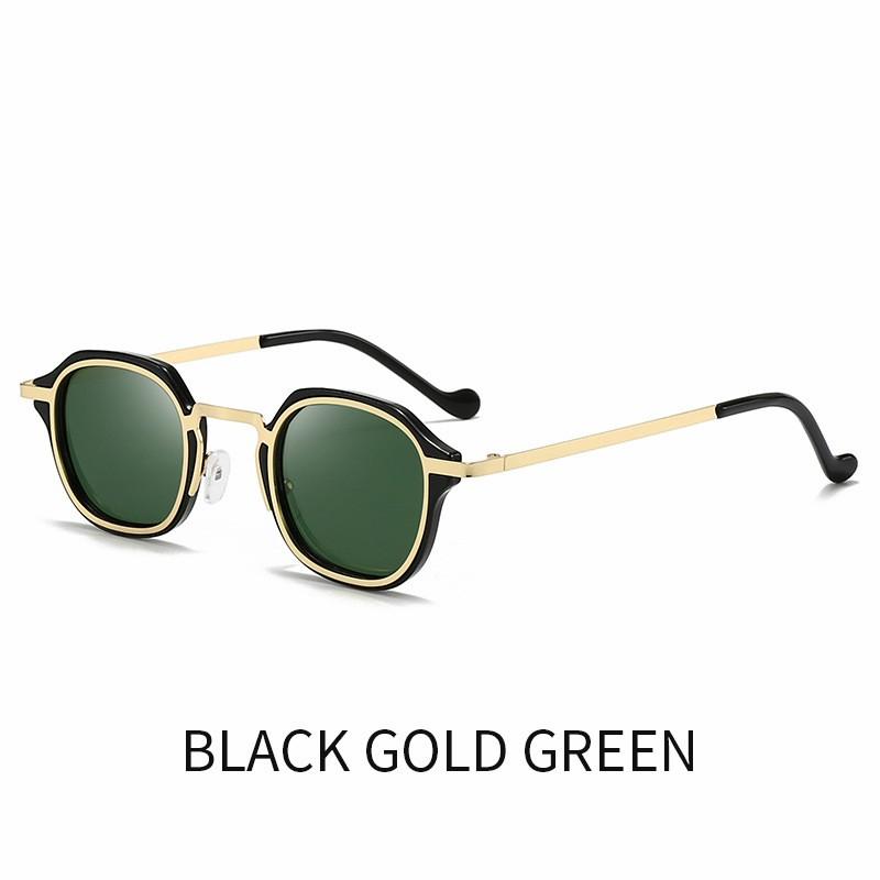 2025 Retro Steampunk Sunglass New Small Square Polarized Sun Glasses For Man Woman Metal Frame Eyewear Oculos De Sol UV400