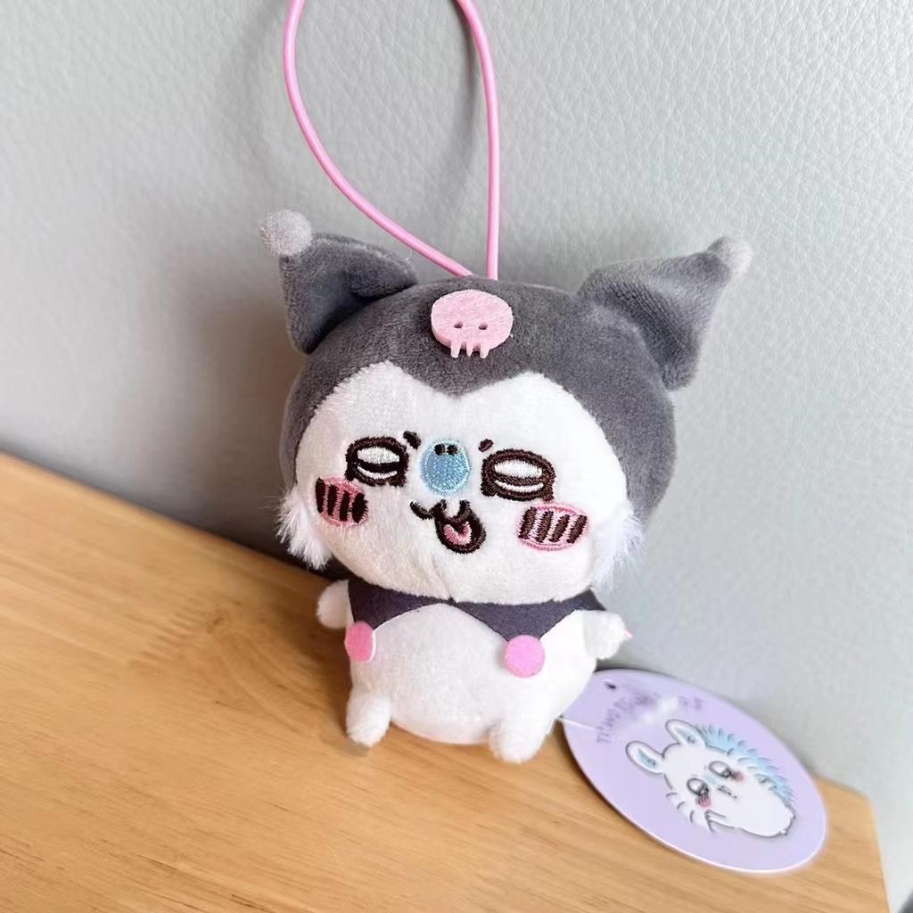 Chiikawa Özgüvensiz Ayı İşbirliği Sanrioin Peluş Bebek Helo Kiity1 Melodiyi Kuromev Sachiji Peluş Oyuncak Anahtarlık Süsle