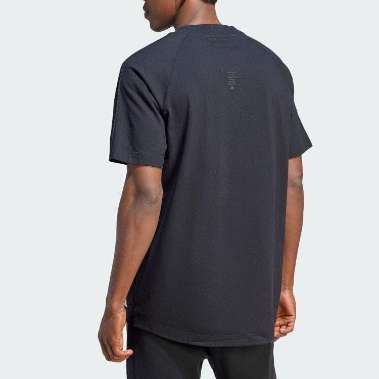 Adidas T Shirts Unisex Black Crew Neck Moderate Straight Fit IS7490