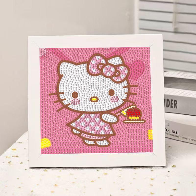 High-End Diamond Painting Diy Van Gogh Starry Sky Cat Creative Handmade Toy Table Decoration Diamond Painting With Frame