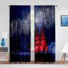 Paesaggio da Sogno Vista Notturna Fuochi d'Artificio Cielo Stellato Tende di Tulle per Decorazione Soggiorno Camera da Letto Chiffon Leggero Voile Tenda da Finestra