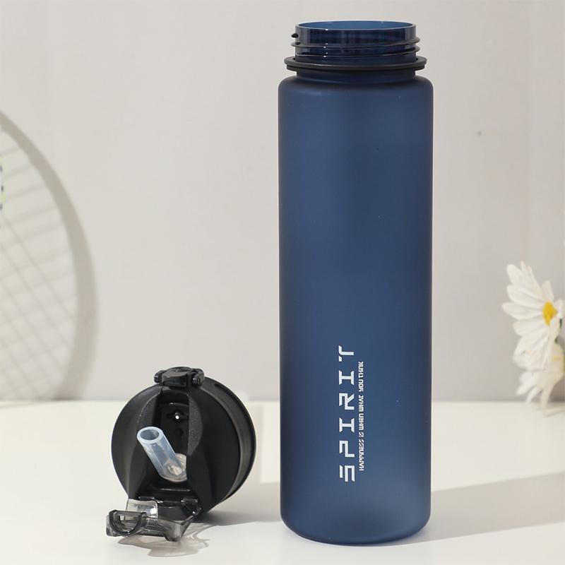 750Ml Large Capacity Sports Water Bottle Gradient Color Plastic Cup Drink Items Outdoor Beach Travel Portable Gym Fitness Jugs
