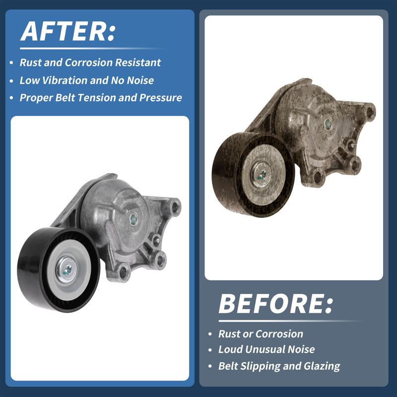 UXCELL Belt Tensioner for Peugeot 308 2009-2021 No.5751J5/5751K4 Metal 1 Pc
