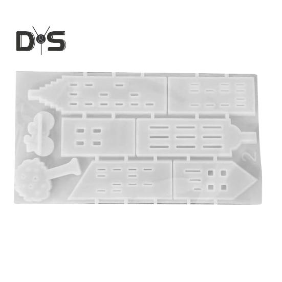 Formă de Silicon Casă Suport Lumânare Rășină Cristal Formă DIY Decor Acasă Gips Ciment Formă Suport Lumânare Formă de Silicon pentru Meșteșuguri din Rășină Ornamente Cadou