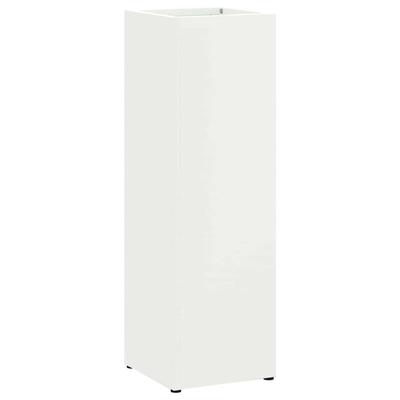 Umbrella Stand with Storage White 15.5 X 15.5 X 49 Cm Metal