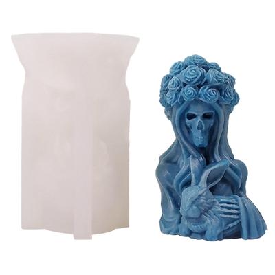 Diy Handmade Skull Witch Rabbit Silicone Mold Scented Gypsum Candle Ornaments Drop Glue Resin Mold for Decoration