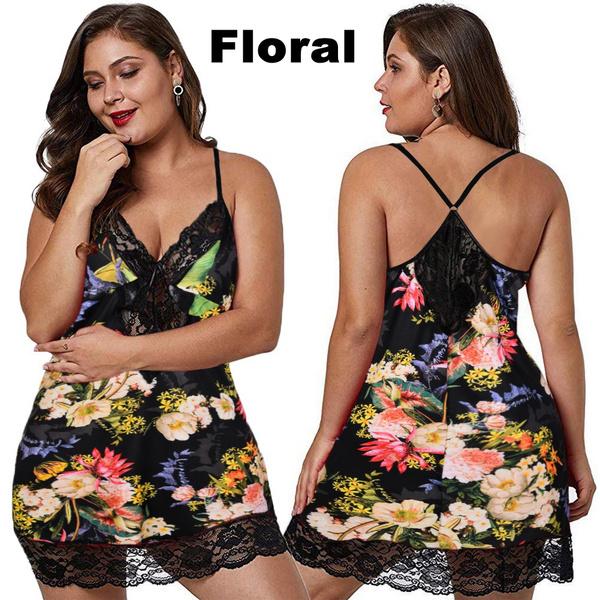 Sexy Plus Größe Frauen Spitze Dessous Satin Nachtwäsche G-string Sets Nachtwäsche Nachtwäsche Nachthemd Sleepdress Unterwäsche