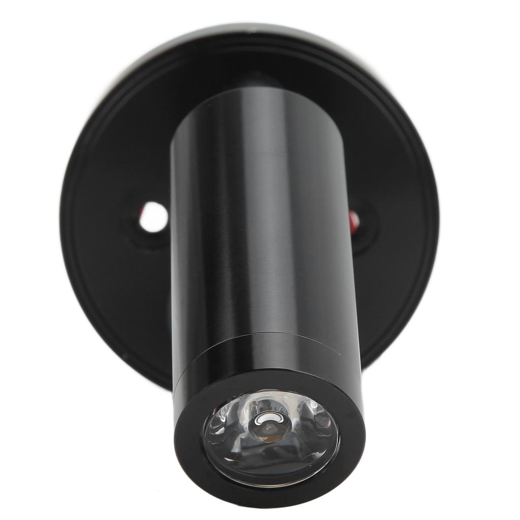 12‑24V 3W LED Reading Light Bedroom Bedside Lamp Chrome Aluminum Alloy for Boat RV SUV Trailer Black Warm White