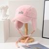 Autumn Winter Women's Pilot Hat Letter Ear Protection Hat Fashion Plush Baseball Cap  Girls