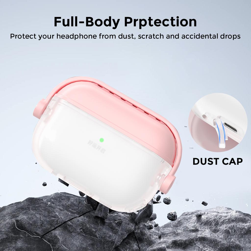 AHASTYLE WG174 For AirPods Pro 3 Silicone Earphone Case Transparent Separable Protective Cover
