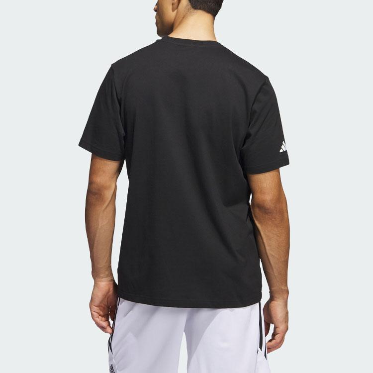 Adidas Metaverse Little Stripe Print Sports Tee Men Tops Black IM4631