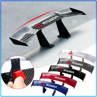 Car Rear Spoiler Mini Spoiler Wing Small Tail Emblem Sticker Decoration For Lancer Lancer ASX Outlander 2 3 Pajero Mirage Exzos Pajero 4
