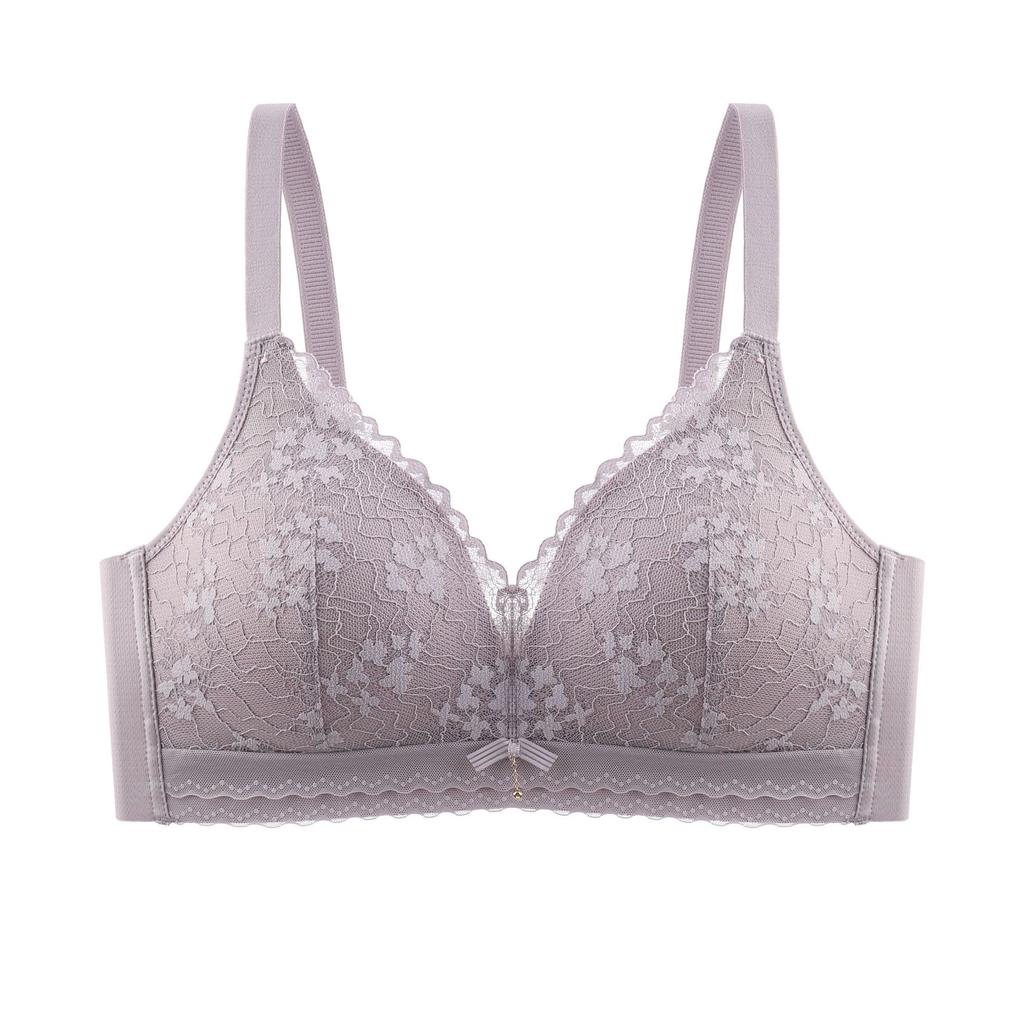 Women Seamless Wireless Push Up Comfortable Gathering Side Collection Thin Cup Bra