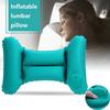 New Flocking PVC Inflation Lumbar Pillow H-type Inflatable Aircraft Lumbar Pad Grey Blue Nursing Waist Pillow Office