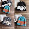 Letter Ago Pattern Knitted Beanie Cap Fashionable Breathable Hat Gifts Warm