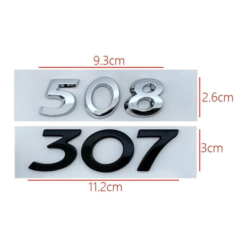 2026 Hot Car Sticker For Peugeot Rear Boot Trunk Tailgate Emblem Badge ABS Car Sticker Decals 206 207 301 307 308 408 508 2008 3