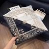 May Kaji Cashew Flower Square Scarf Retro Men's Silk Scarf Buckle British Style Scarf Men's Paisley Pattern Small Scarf Women