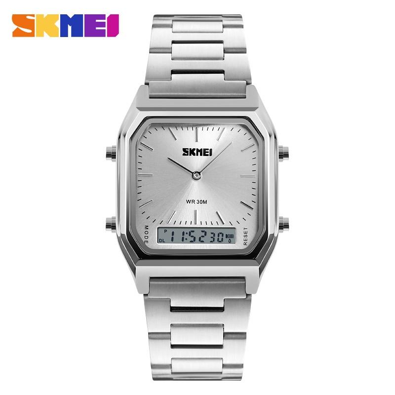 Skmei Women Digital Watch Waterproof Stainless Steel Simple Elegant Wrist Watch For Women Men Man 1220