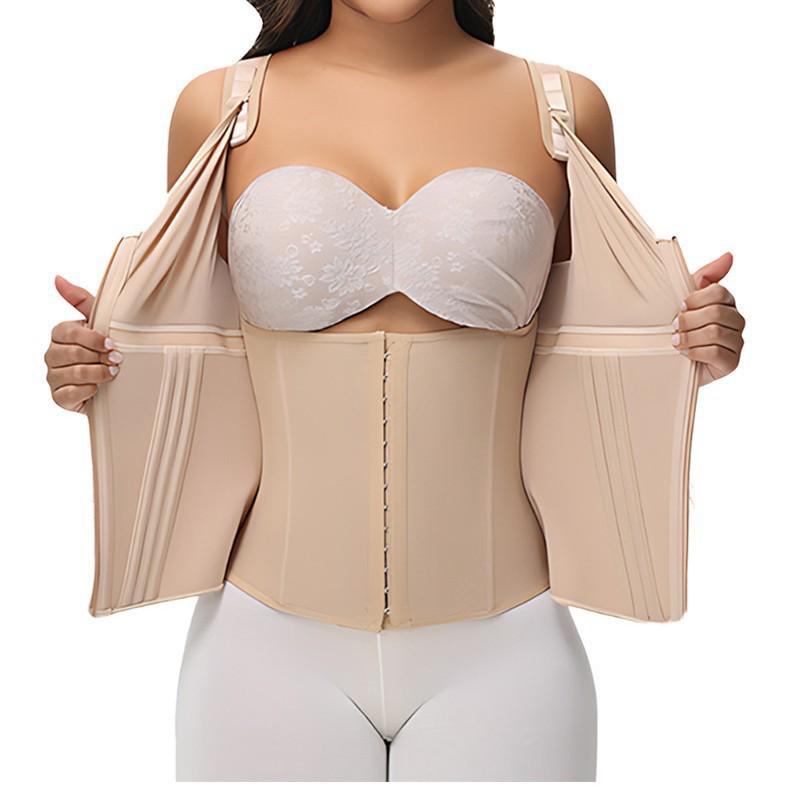 Body Sculpting Slimming Tummy Control Sports Zipper Shapewear for Women - Enhanced Three-Row Buckle Vest