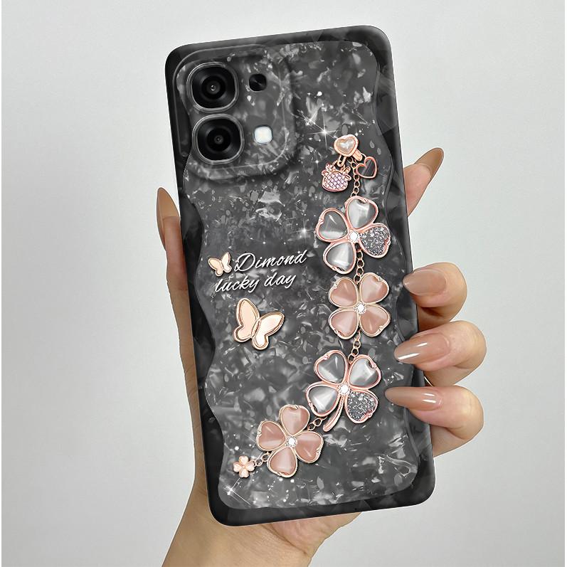 New Casing For Oppo A6 Pro 5G 4G CPH2781 CPH2799 Case Aesthetic Pretty Butterfly Flowers Soft Silicone Shockproof Back Cover