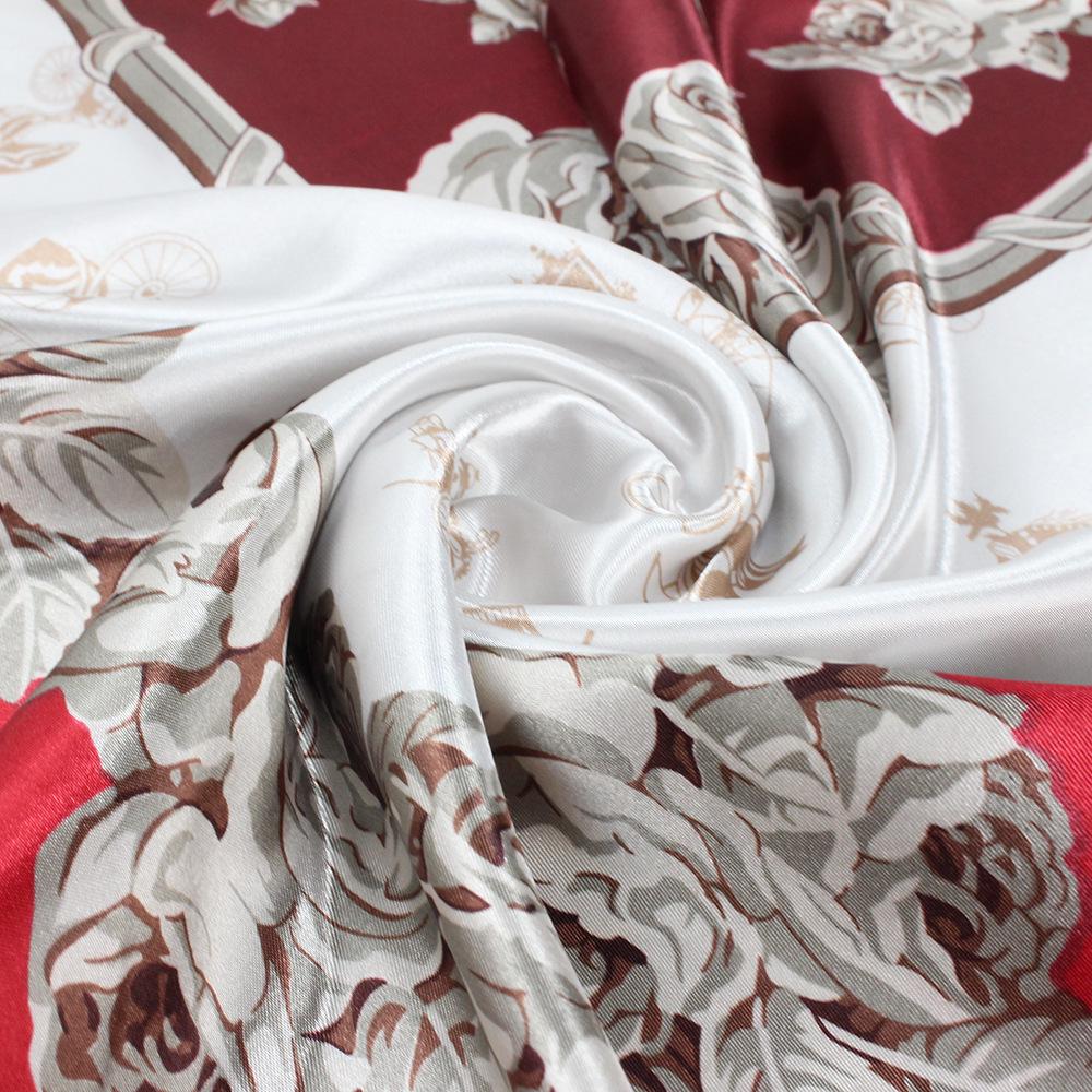 Høykvalitets luksuriøst silkeskjerf pannebånd Skjerf Halsskjerf For kvinner Kjede Silkeskjerf Dekorativt sjal for kvinner