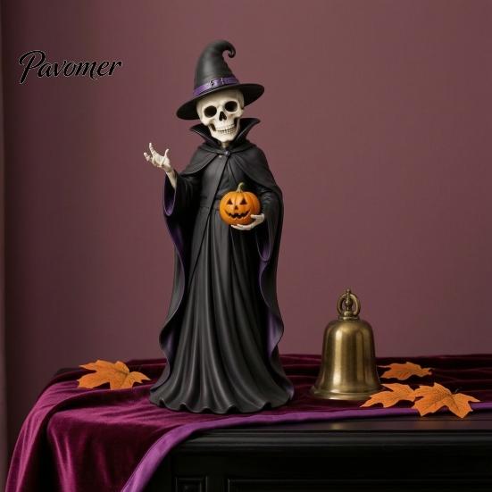 Wooden Cat Figurine Vintage Halloween Figurine, Rustic Witch Zombie Owl Frog Tabletop Decorative Ornament, Farmhouse Tiered Tray Decoration