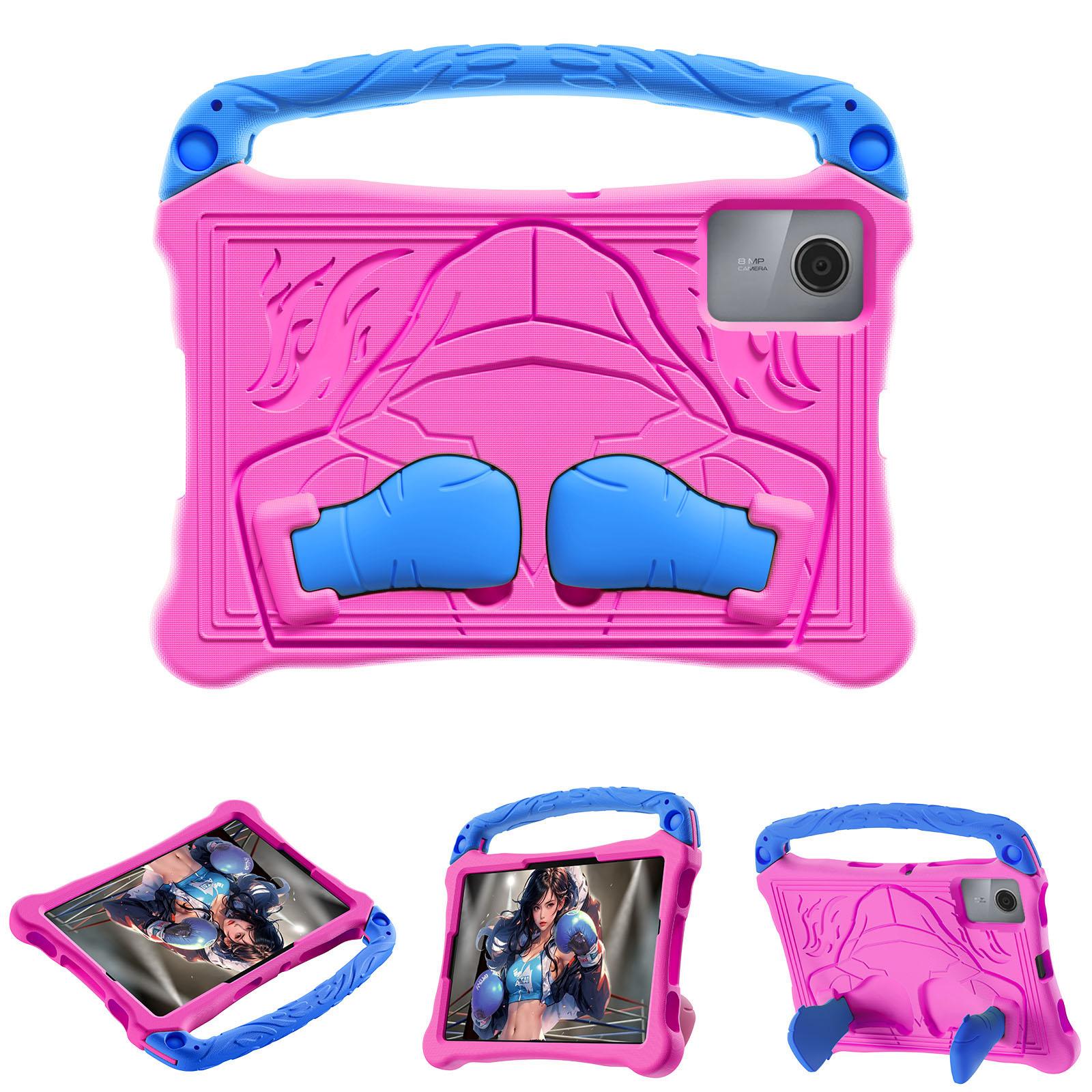 

For Lenovo Tab M11/Xiaoxin Pad 11 2024 Case Boxing Style EVA Tablet Cover with Handle Kickstand Rose/Blue