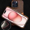For iPhone 16 Pro Case PU Leather Card Slot Cloth Texture Hard PC Phone Cover
