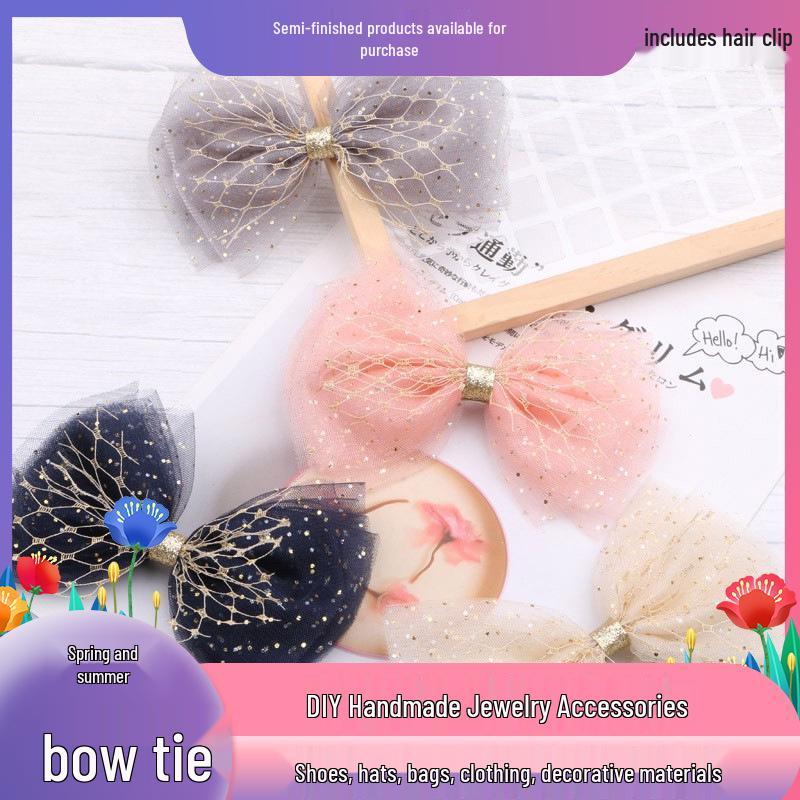 Korean Mesh Bow Hair Clip for Kids - Princess Headwear Accessories