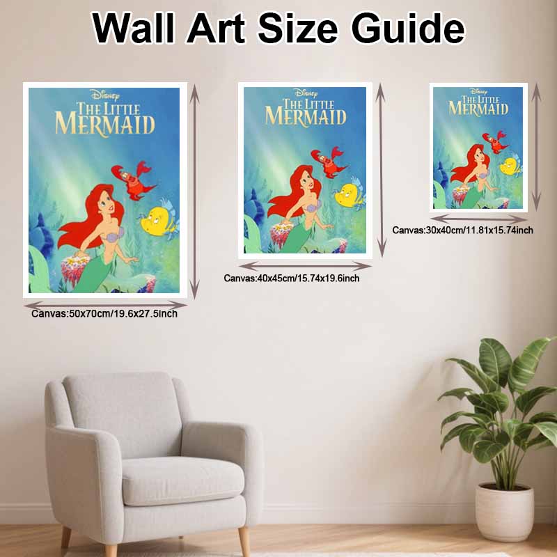 Disney Diamond Painting Set The Little Mermaid Classic Home Decor Craft, Perfect Handmade DIY Gift Idea
