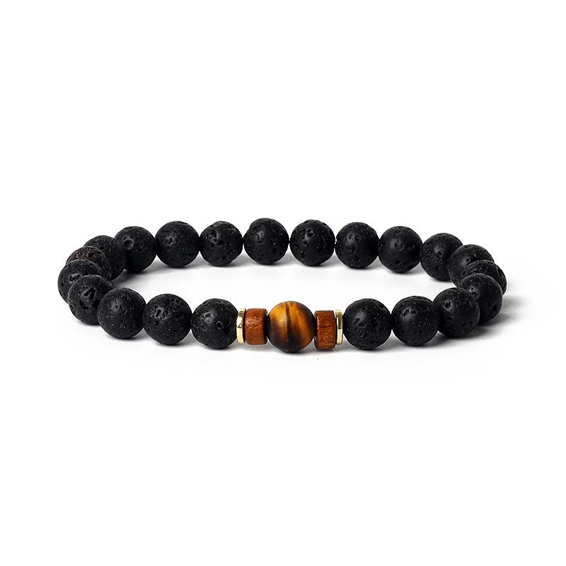 Lava Onyx Dzi Tibetan Buddha Bracelets Men Volcanic Stone Chakra Beads Diffuser Bracelet Women Vintage Meditation Amulet Jewelry