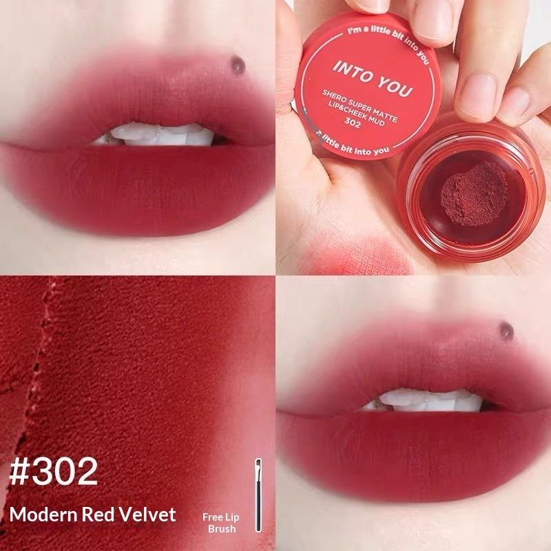 Ammirazione del Cuore e Tu Eroina Nebbia Labbra Guance Doppio Uso Lattina Fango Labbra Rossetto Doppio Uso Opaco