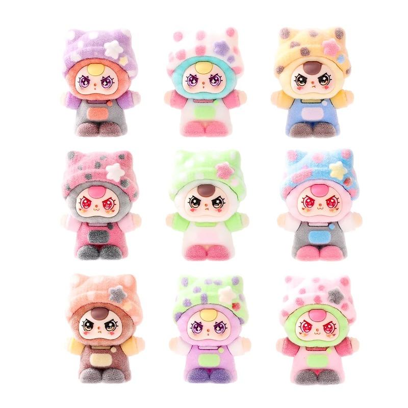 9 adet/10 adet Set Babythree Figür Oyuncak Mini Kedi Figür Masaüstü Dekorasyonu Model Süsler Oyuncaklar Erkek Kız Noel Hediyeleri
