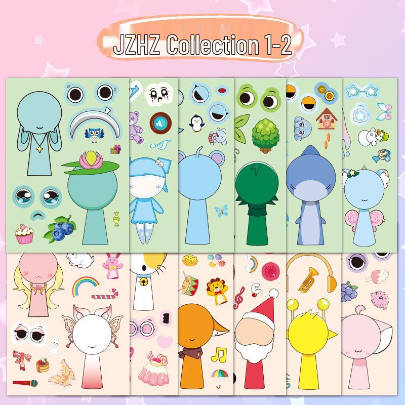 Large Creative Pony Stickers: Cute Cartoon Animals for Children s DIY Decor & Rhythm Box 15x21 cm