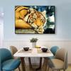 Animal DIY 5D Diamond Painting Cross Stitch Tiger Diamond Embroidery Full Round Resin Mosaic Rhinestones Handmade Holiday Gift