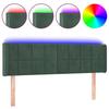 VidaXL LED Headboard Bedroom Furniture Double Bed Accessory Head of Bed Frame Interior Dark Green 3123287