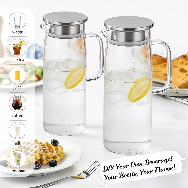 High Capacity Borosilicate Glass Cold Water Kettle and Juice Dispenser